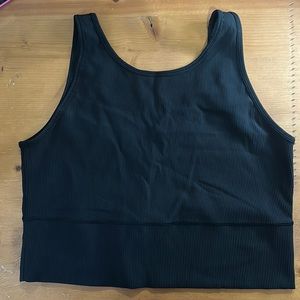 Lululemon Power Pivot Ribbed Tank Top Black Size 14